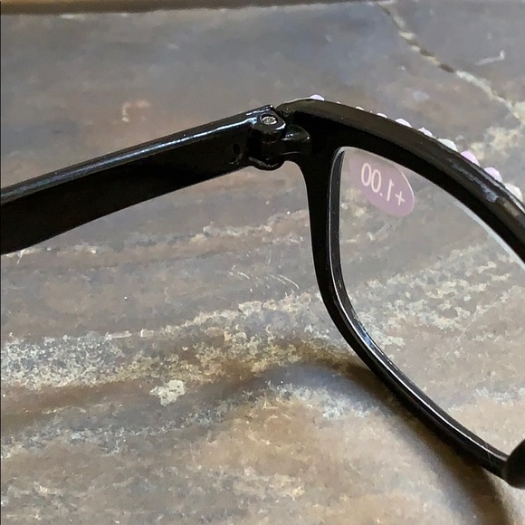 NWT Black W/ AB Crystals Bling Reader Glasses 1.00 - Picture 9 of 10